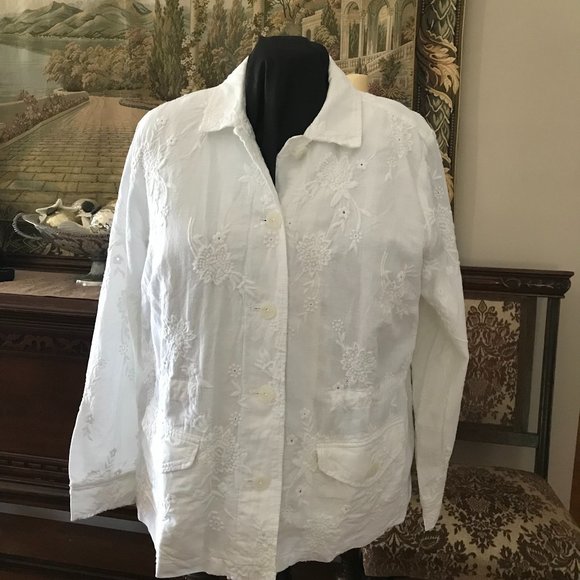 J JILL: WHITE JACKET SIZE XL - Picture 2 of 2